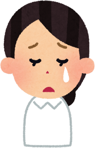 Illustration of a Female Nurse with a Sad Expression