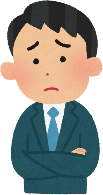 Illustration of a Concerned Male Office Worker