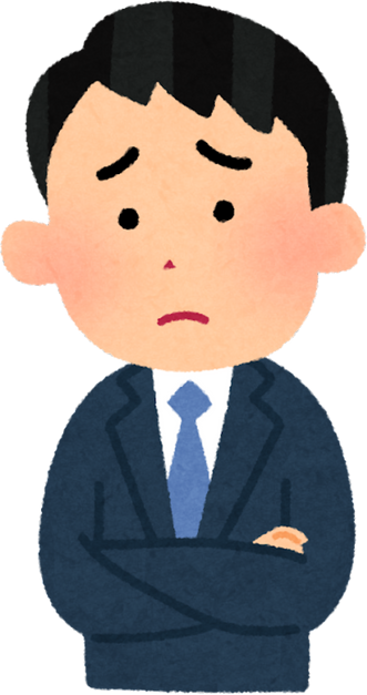 Illustration of a Concerned Male Office Worker